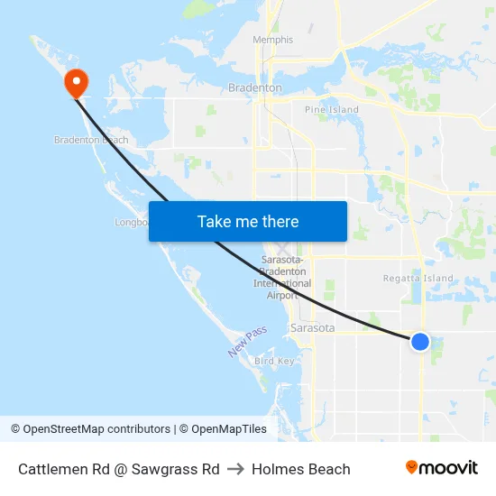 Cattlemen Rd @ Sawgrass Rd to Holmes Beach map