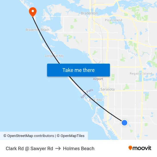 Clark Rd @ Sawyer Rd to Holmes Beach map