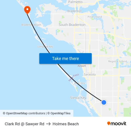 Clark Rd @ Sawyer Rd to Holmes Beach map