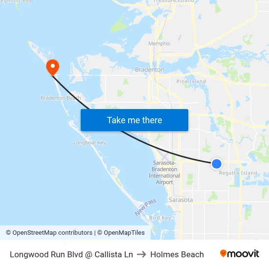 Longwood Run Blvd @ Callista Ln to Holmes Beach map