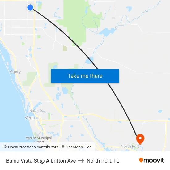 Bahia Vista St @ Albritton Ave to North Port, FL map