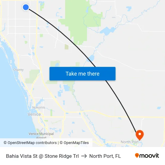 Bahia Vista St @ Stone Ridge Trl to North Port, FL map