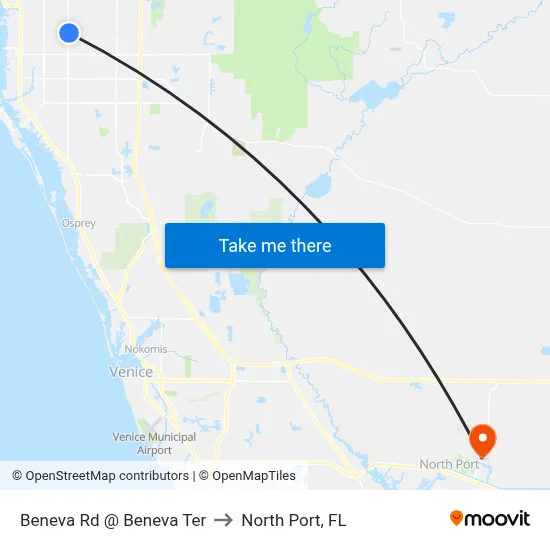 Beneva Rd @ Beneva Ter to North Port, FL map