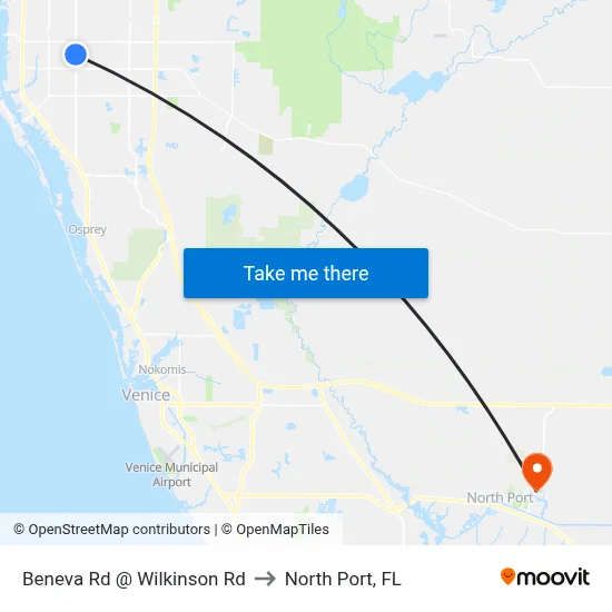 Beneva Rd @ Wilkinson Rd to North Port, FL map
