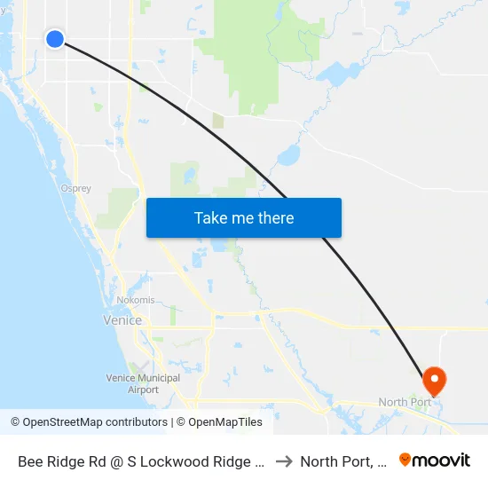 Bee Ridge Rd @ S Lockwood Ridge Rd to North Port, FL map