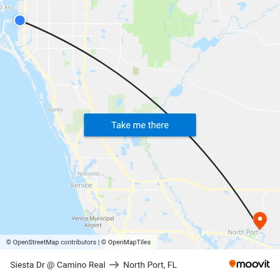 Siesta Dr @ Camino Real to North Port, FL map