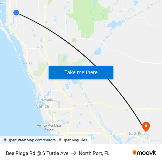 Bee Ridge Rd @ S Tuttle Ave to North Port, FL map