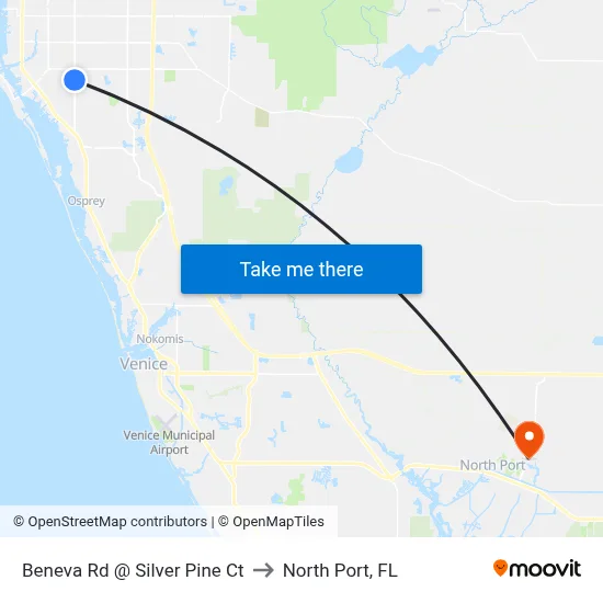 Beneva Rd @ Silver Pine Ct to North Port, FL map