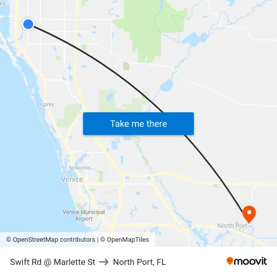 Swift Rd @ Marlette St to North Port, FL map