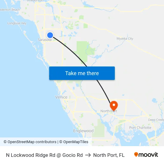 N Lockwood Ridge Rd @ Gocio Rd to North Port, FL map