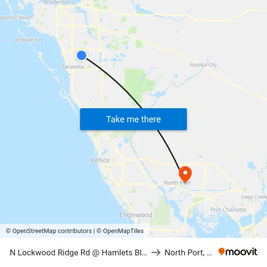 N Lockwood Ridge Rd @ Hamlets Blvd to North Port, FL map