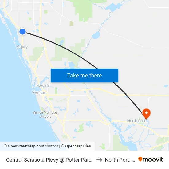 Central Sarasota Pkwy @ Potter Park Dr to North Port, FL map