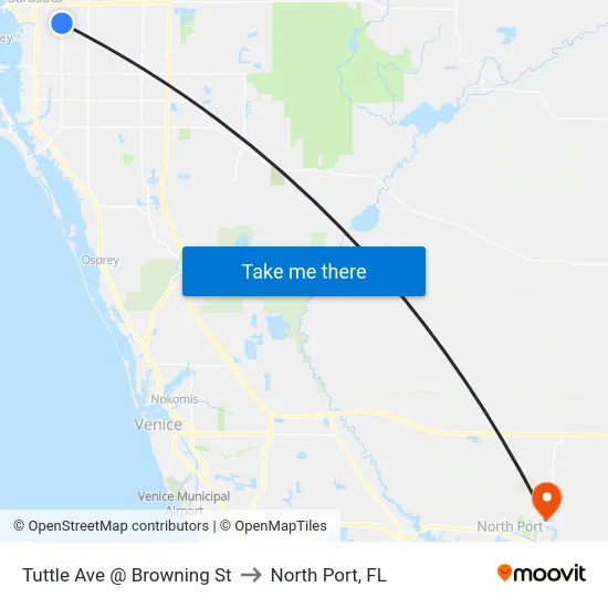 Tuttle Ave @ Browning St to North Port, FL map