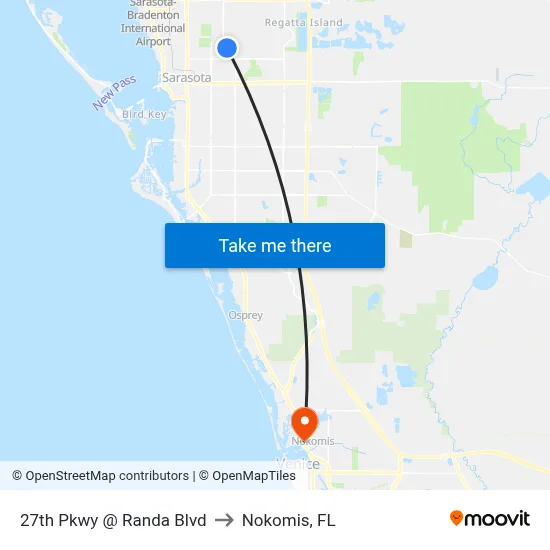 27th Pkwy @ Randa Blvd to Nokomis, FL map