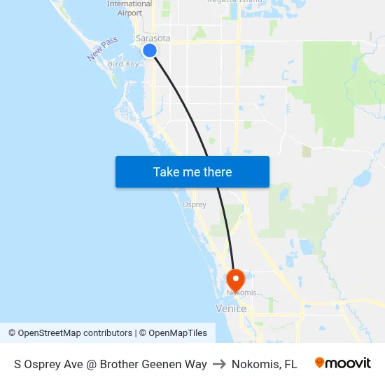 S Osprey Ave @ Brother Geenen Way to Nokomis, FL map