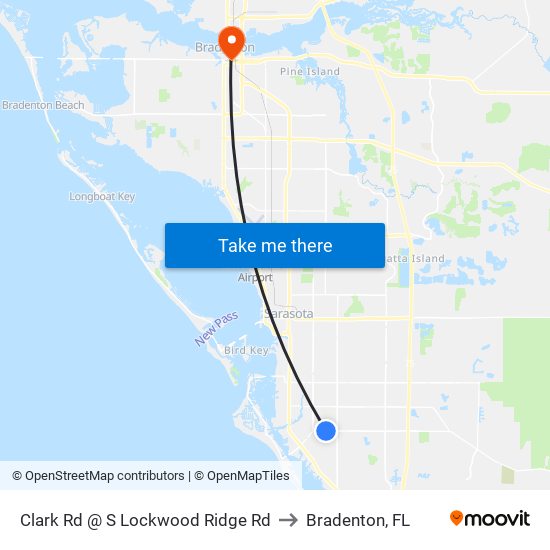 Clark Rd @ S Lockwood Ridge Rd to Bradenton, FL map