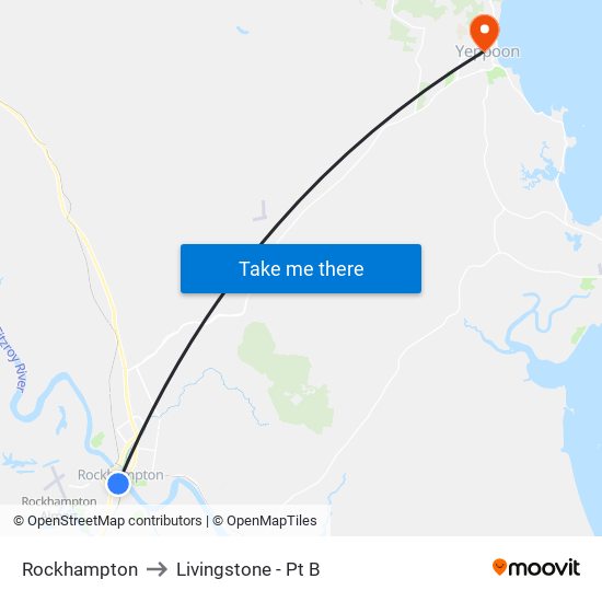 Rockhampton to Livingstone - Pt B map