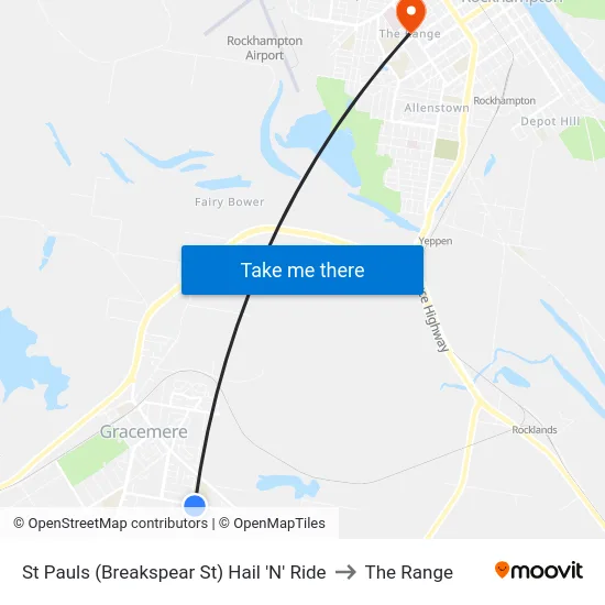 St Pauls (Breakspear St) Hail 'N' Ride to The Range map