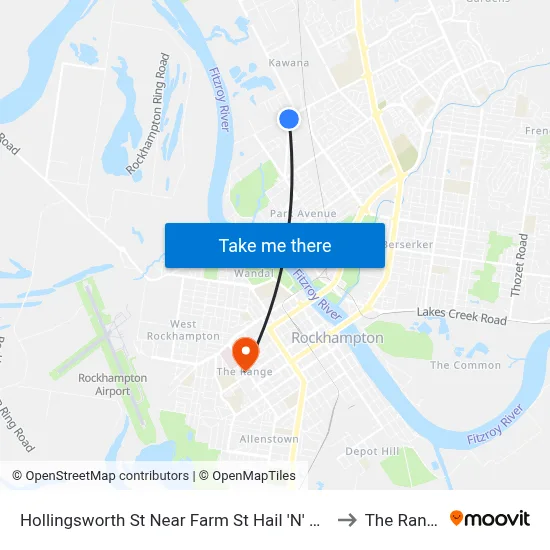 Hollingsworth St Near Farm St Hail 'N' Ride to The Range map