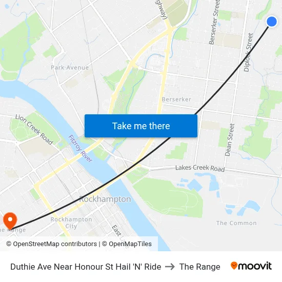 Duthie Ave Near Honour St Hail 'N' Ride to The Range map