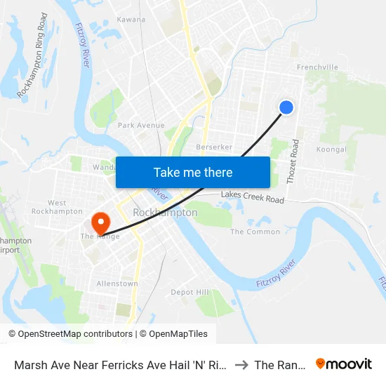 Marsh Ave Near Ferricks Ave Hail 'N' Ride to The Range map