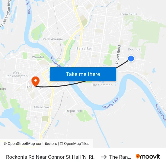 Rockonia Rd Near Connor St Hail 'N' Ride to The Range map