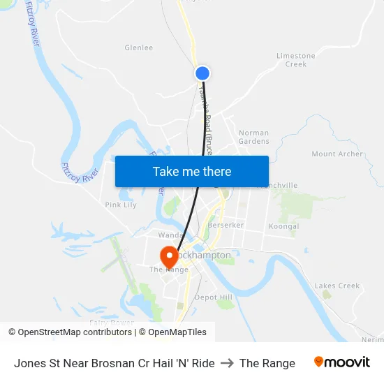 Jones St Near Brosnan Cr Hail 'N' Ride to The Range map