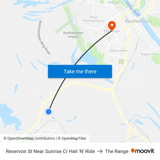 Reservoir St Near Sunrise Cr Hail 'N' Ride to The Range map