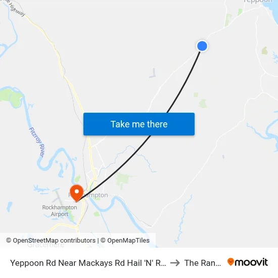 Yeppoon Rd Near Mackays Rd Hail 'N' Ride to The Range map