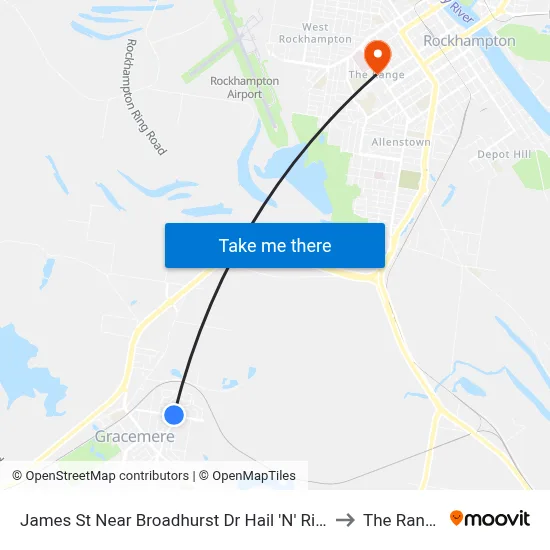 James St Near Broadhurst Dr Hail 'N' Ride to The Range map