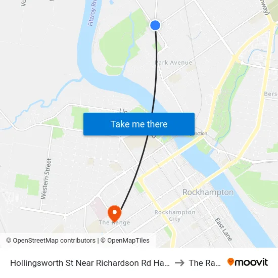 Hollingsworth St Near Richardson Rd Hail 'N' Ride to The Range map