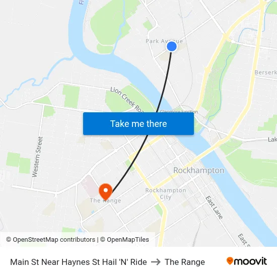 Main St Near Haynes St Hail 'N' Ride to The Range map