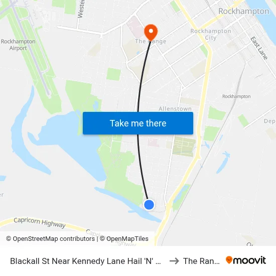Blackall St Near Kennedy Lane Hail 'N' Ride to The Range map