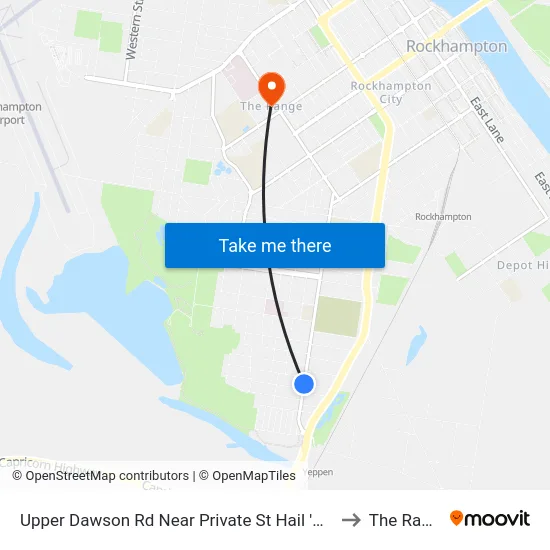 Upper Dawson Rd Near Private St Hail 'N' Ride to The Range map