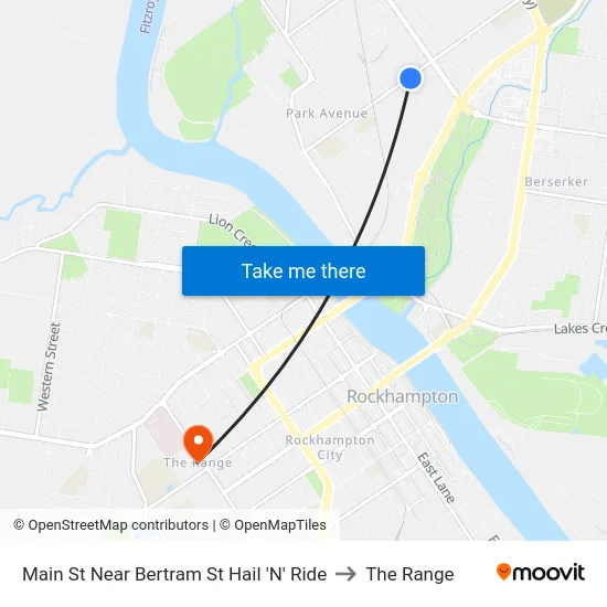 Main St Near Bertram St Hail 'N' Ride to The Range map