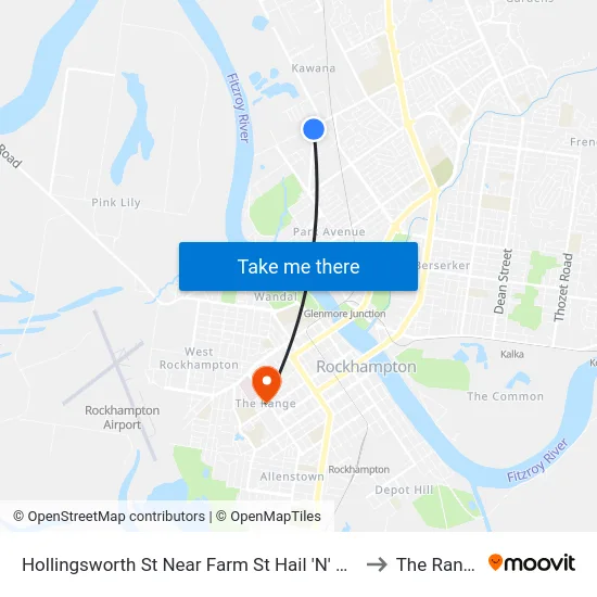 Hollingsworth St Near Farm St Hail 'N' Ride to The Range map
