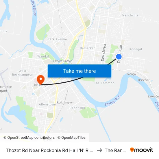 Thozet Rd Near Rockonia Rd Hail 'N' Ride to The Range map