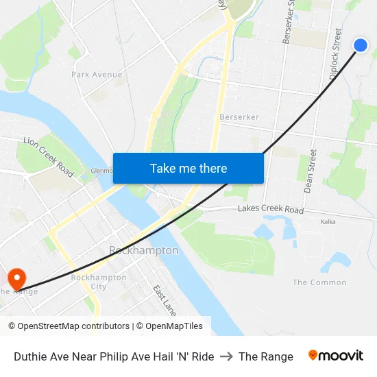 Duthie Ave Near Philip Ave Hail 'N' Ride to The Range map