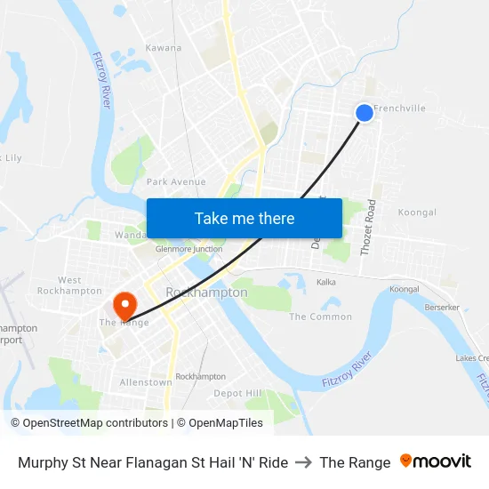 Murphy St Near Flanagan St Hail 'N' Ride to The Range map