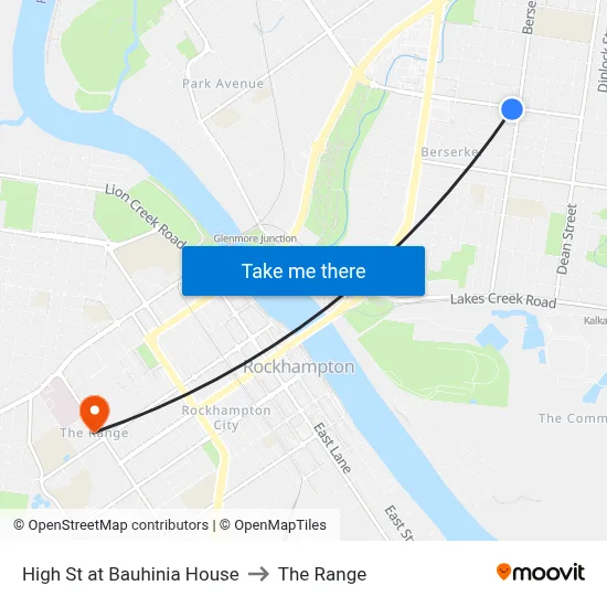 High St at Bauhinia House to The Range map