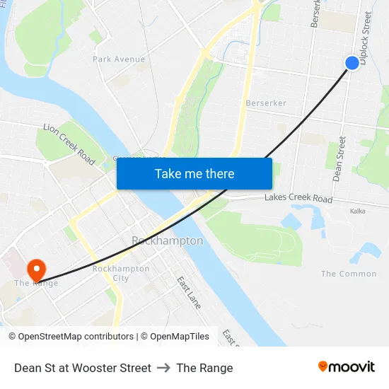 Dean St at Wooster Street to The Range map