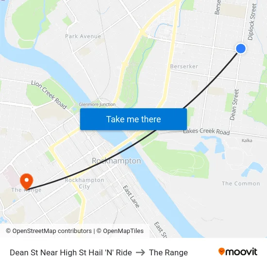 Dean St Near High St Hail 'N' Ride to The Range map