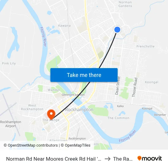 Norman Rd Near Moores Creek Rd Hail 'N' Ride to The Range map