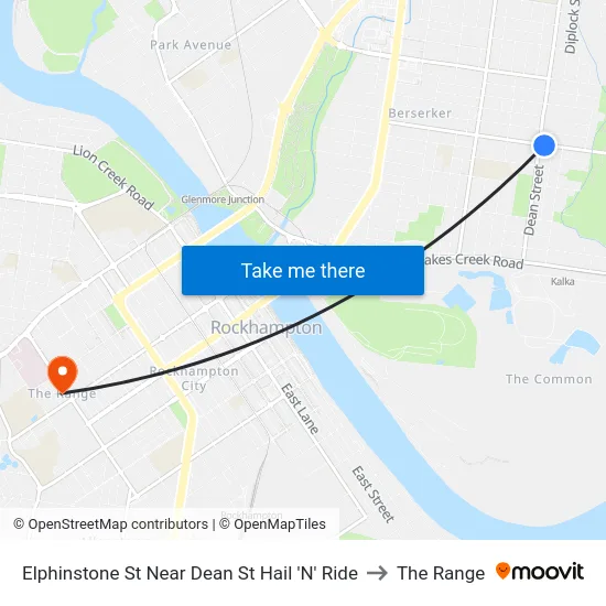Elphinstone St Near Dean St Hail 'N' Ride to The Range map