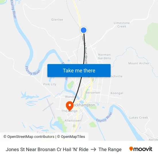 Jones St Near Brosnan Cr Hail 'N' Ride to The Range map