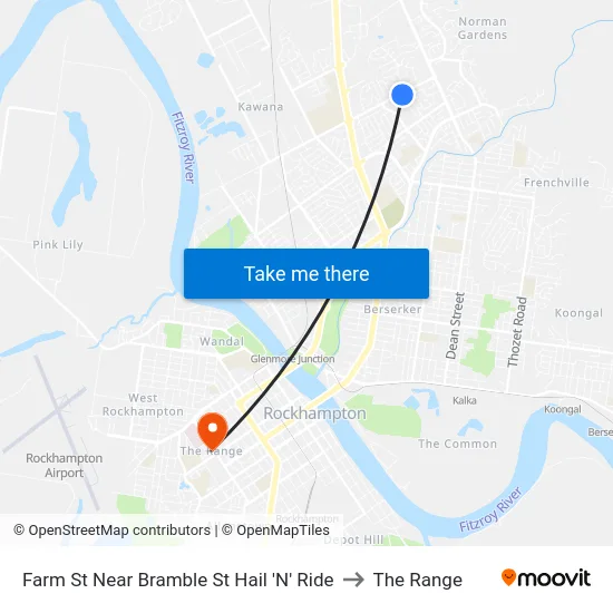 Farm St Near Bramble St Hail 'N' Ride to The Range map