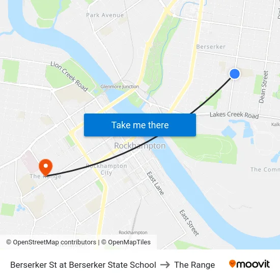Berserker St at Berserker State School to The Range map
