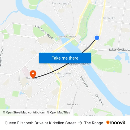 Queen Elizabeth Drive at Kirkellen Street to The Range map