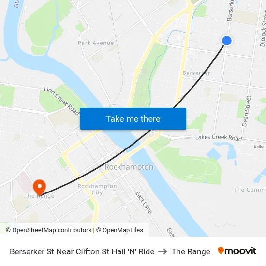 Berserker St Near Clifton St Hail 'N' Ride to The Range map