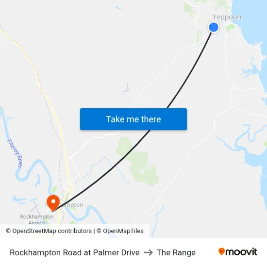 Rockhampton Road at Palmer Drive to The Range map